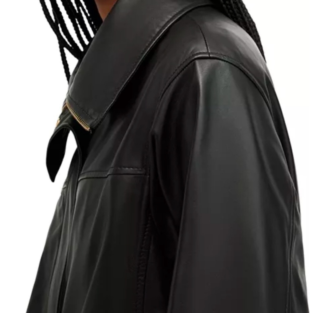ALLSAINTS Etta Regular Fit Leather Jacket UK 6 US 2 NWT - Picture 6 of 15